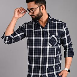 FUBAR Slim Fit Tartan Checked Casual Shirt-picture-35