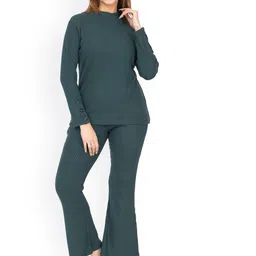 TWENTY ME High Neck Top & Flared Trouser RIbbed Co-Ords-image-57