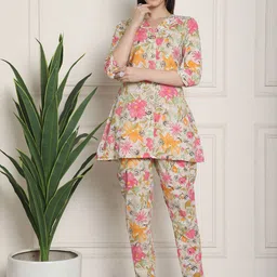 KALINI Printed Pure Cotton Tunic With Trouser-picture-14