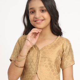 studio rasa Girls Self Design V-Neck Crop Top-image-97