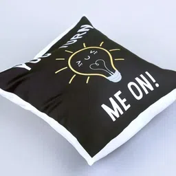 fnp White & Black Printed Pre-Filled Cushion-image-17
