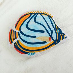 Zookeeper Kids Blue Printed Pre-Filled Cushion-36