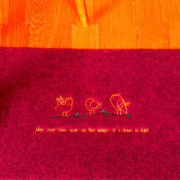 HANDICRAFT PALACE Violet Acrylic Soft Non Woven Rectangular Anti-Skid Doormat-21