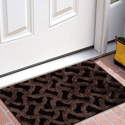 Kuber Industries Brown Textured Anti Skid Doormat-40