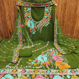 LeeliPeeri Designer Embroidered Unstitched Dress Material-image-77