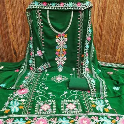 LeeliPeeri Designer Floral Embroidered Unstitched Dress Material-image-92