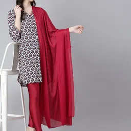 TWIN BIRDS Solid Lightweight Shimmer Dupatta-11