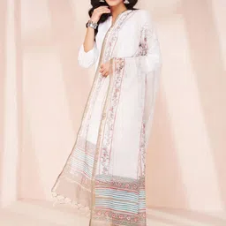 Fabindia Ethnic Motifs Printed Dupatta-image-33