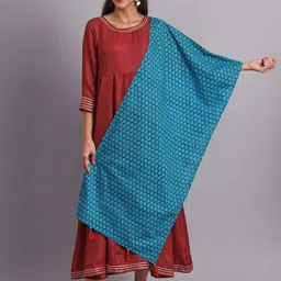 DECKEDUP Ethnic Motifs Printed Cotton Dupatta-10