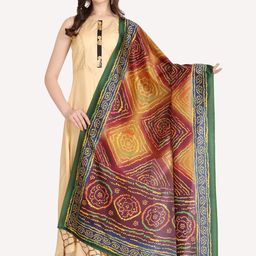 Kaizen TEXO FAB Green & Blue Printed Dupatta-45