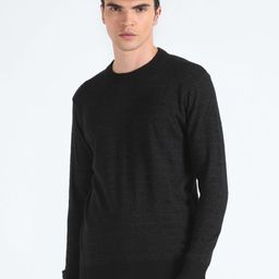 Flying Machine Typographic Printed Pure Cotton Pullover Sweater-image-62