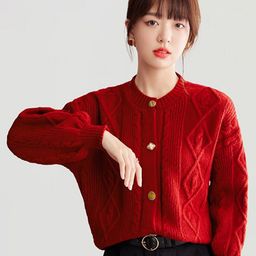 JC Collection Self Design Cable Knit Cardigan Sweater-image-39