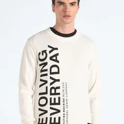 Flying Machine Typography Printed Cotton Pullover-picture-34