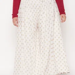 CLORA CREATION PLUS Women Polka Dots Printed Flared Palazzos-image-32