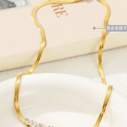 MYKI Gold-Plated CZ-Studded Pendant With Chain-image-38