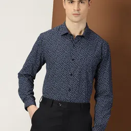 INVICTUS Original Slim Fit Abstract Printed Pure Cotton Formal Shirt-31