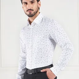 LOUIS STITCH Comfort Floral Printed Cotton Formal Shirt-picture-5