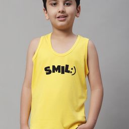 Friskers Boys Typography Printed Sleeveless Pure Cotton Gym Vest-image-92