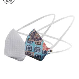 VASTRAMAY Adults Pack of 2 Reusable 3-Layers Quilted Head Band Outdoor Masks-8