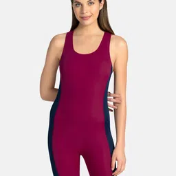 Amante Women Purple Solid Legsuit-picture-57