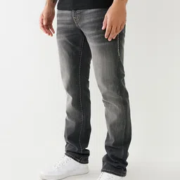 True Religion Men Super T Ricky Straight Fit Mildly Distressed Light Fade Jeans-image-16