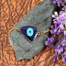 UNIVERSITY TRENDZ Evil Eye Gold-Plated Link Bracelet-image-33