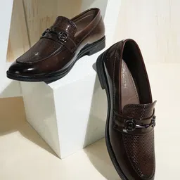 Style Shoes Boys Textured Horsebit Loafers-image-58