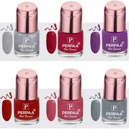 PERPAA Set Of 6 Super Stay Quick-Drying Long-Lasting Gel Based Nail Polishes - 6ml each-image-94