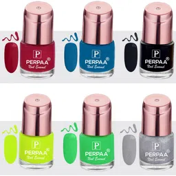 PERPAA Set Of 6 Super Stay Quick-Drying Long-Lasting Gel Based Nail Polishes - 6ml each-image-95