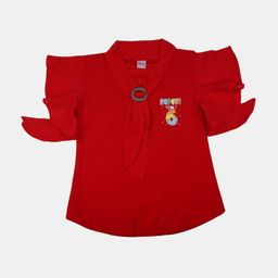 V-Mart Girls Flutter Sleeves Cotton Top-image-54