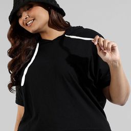 Instafab Plus Plus Size Hooded Cotton Top-56