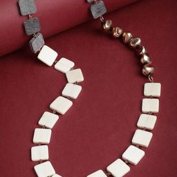 VOGUE PANASH Gold-Toned & White Brass Gold-Plated Handcrafted Necklace-image-74