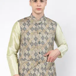 Badoliya & Sons Printed Nehru Jacket-29