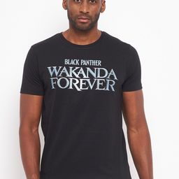 Marvel by Wear Your Mind Black Panther Printed Pure Cotton T-shirt-image-49