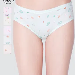 Dollar Missy Pack of 6 Combed Cotton Light Printed Outer Elasticated Hipster Briefs-picture-21