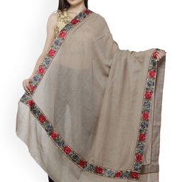 Exotic India Women Floral Embroidered Shawl-image-49