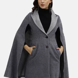 Owncraft Women Notched Lapel Single-Breasted Cape Coat-image-97