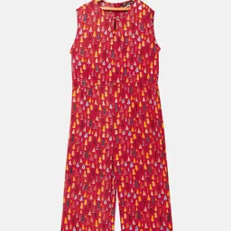 Uptownie Lite Girls Red & Yellow Printed Keyhole Jumpsuit-image-67