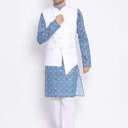Hangup Men Printed Kurta with Pyjamas-24
