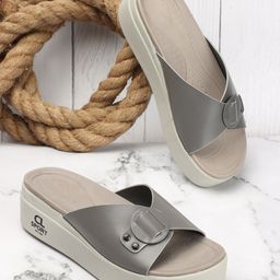 Carlton London sports Grey Platform Sandals-10