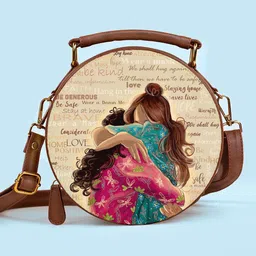 Kalankit Graphic Printed Structured Sling Bag image 1