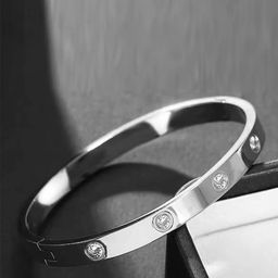 Designs By Jewels Galaxy Women Silver Plated AD Bangle Style Bracelet-image-11