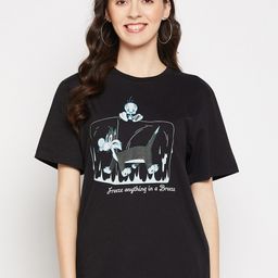 Wear Your Mind Tweety Graphic Printed Pure Cotton T-Shirt-picture-21