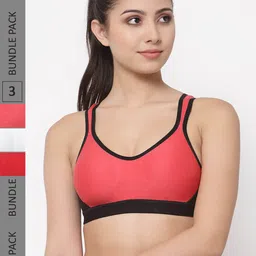 College Girl Pack Of 3 Full Coverage Seamless Racerback T-Shirt Bra With Side Shaper-picture-42
