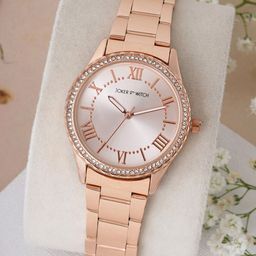JOKER & WITCH Women Printed Dial & Stainless Steel Bracelet Style Straps Watch AMWW739-51