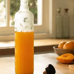 ellementry Transparent Solid Glass Bottle With Wood Stopper-image-22