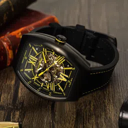 EARNSHAW Skeleton Dial Leather Straps Analogue Automatic Motion Powered Watch ES-8271-06-24