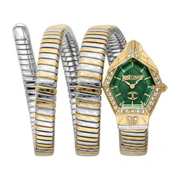 Just Cavalli Women Embellished Wrap Around Straps Analogue Automatic Watch JC1L304M0065-53