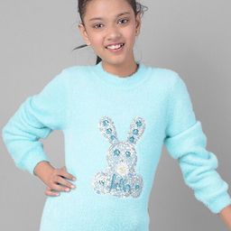 Crimsoune Club Girls Graphic Printed Embellished Pullover Sweater-image-50