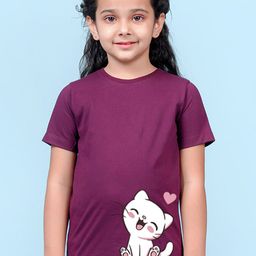 NUSYL Girls Printed Round Neck T-shirt-picture-15